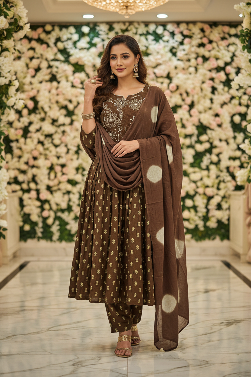 3pc set embroidery Brw