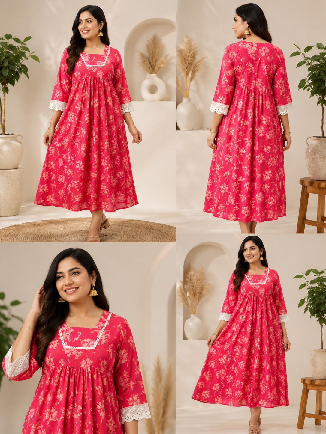 A-line feeding lace model red