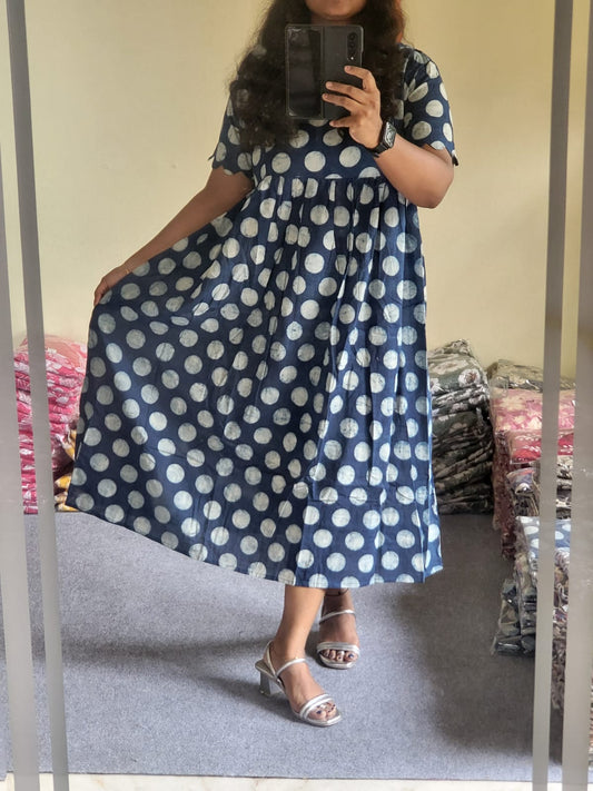 Original handblock Kalamkaari feeding anarkali bobyprint