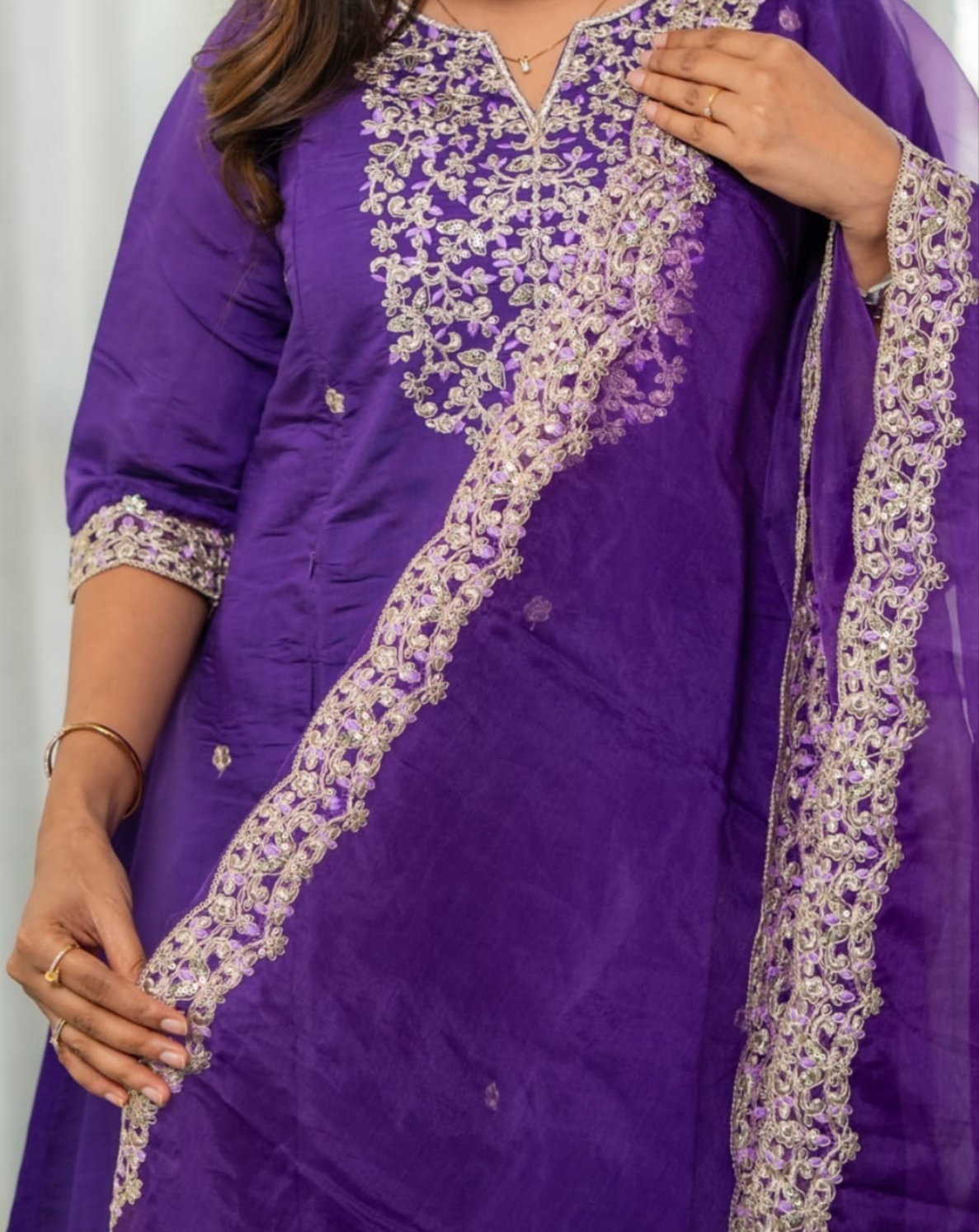 Partywear 3pc sets voilet