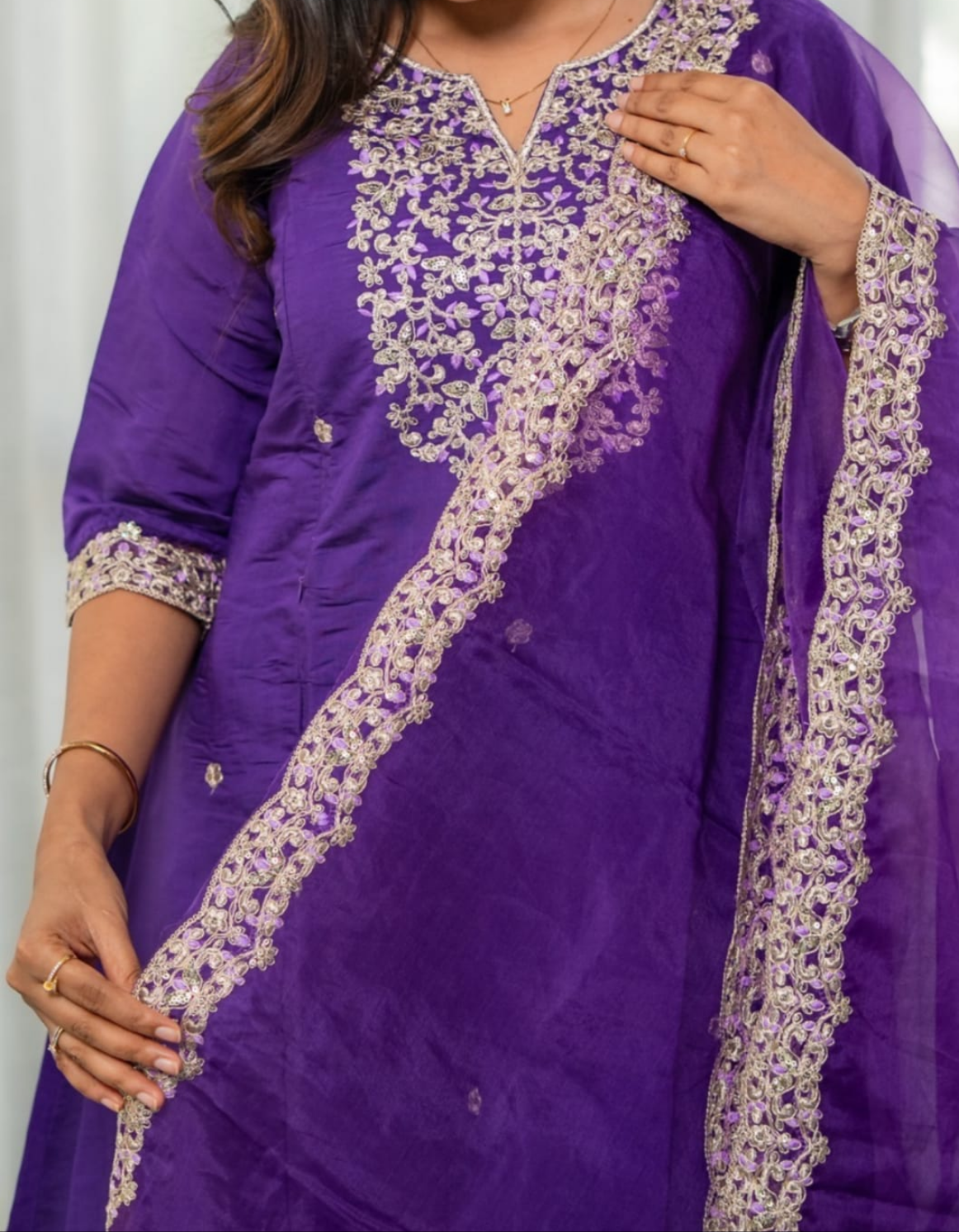 Partywear 3pc sets voilet