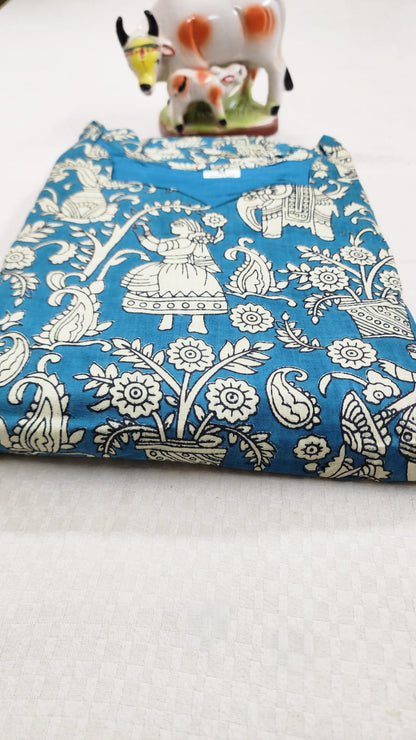 Kalamkaari print feeding kurtis krishna