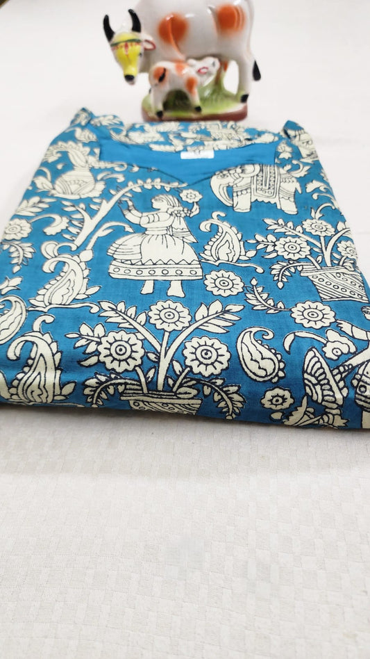 Kalamkaari print feeding kurtis krishna