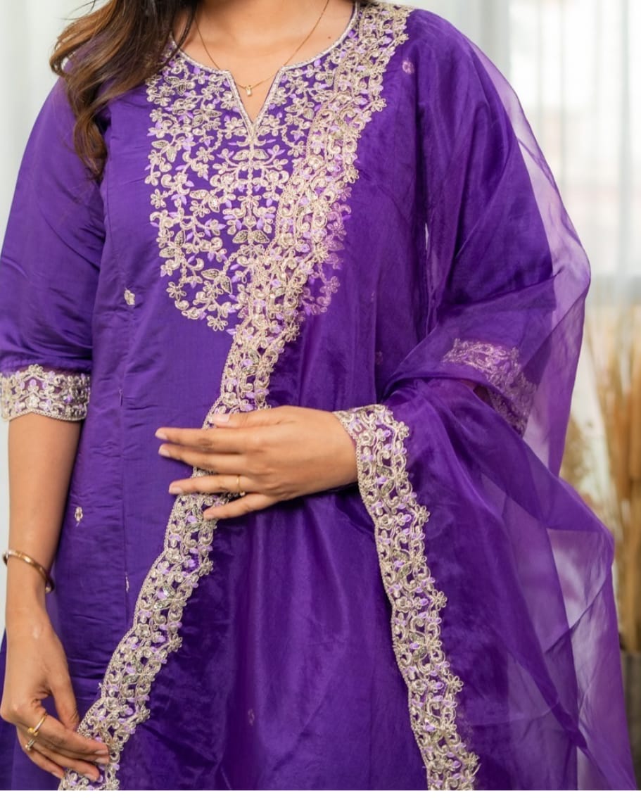 Partywear 3pc sets voilet