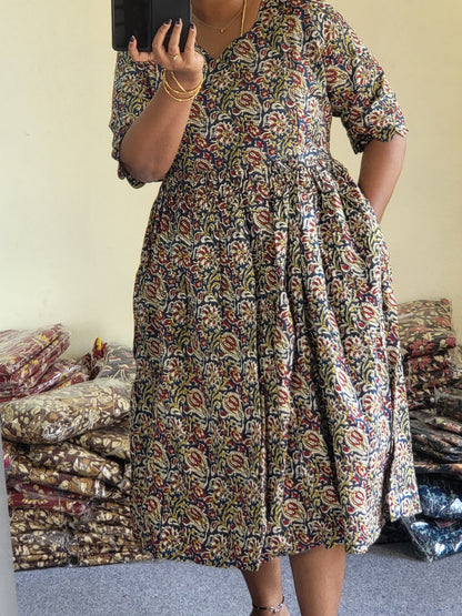 Plus size feeding kurtis blu Kalamkaari