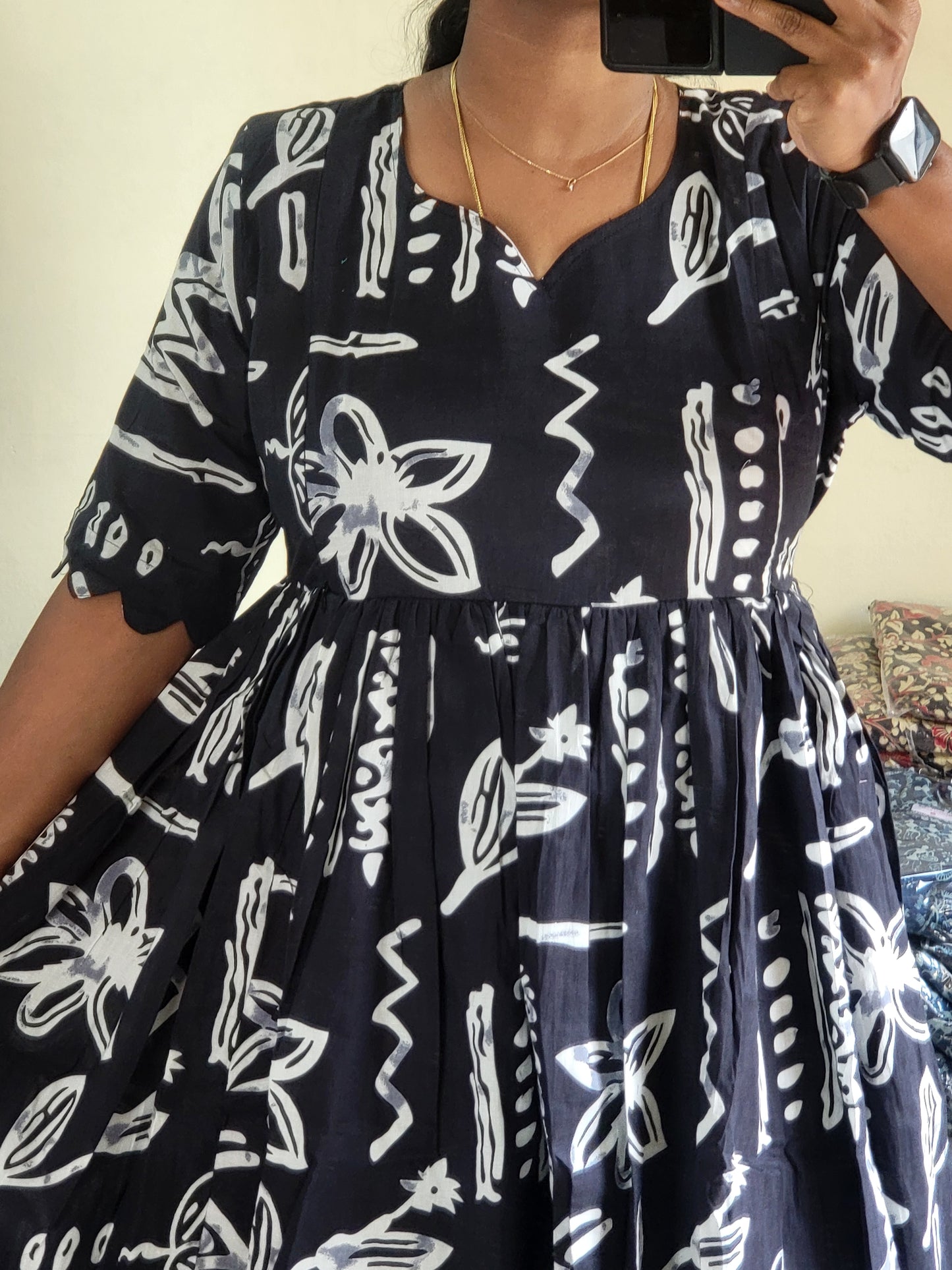 Plus size feeding kurtis black
