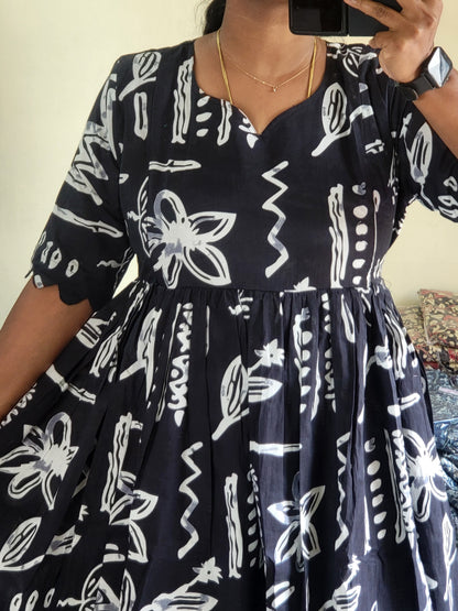 Plus size feeding kurtis black