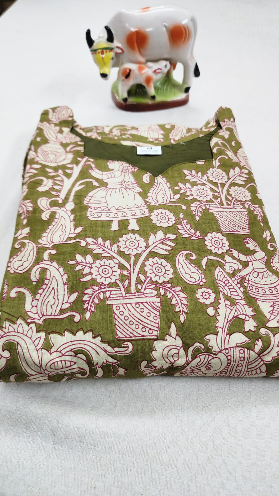 Kalamkaari print feeding kurtis mehndi