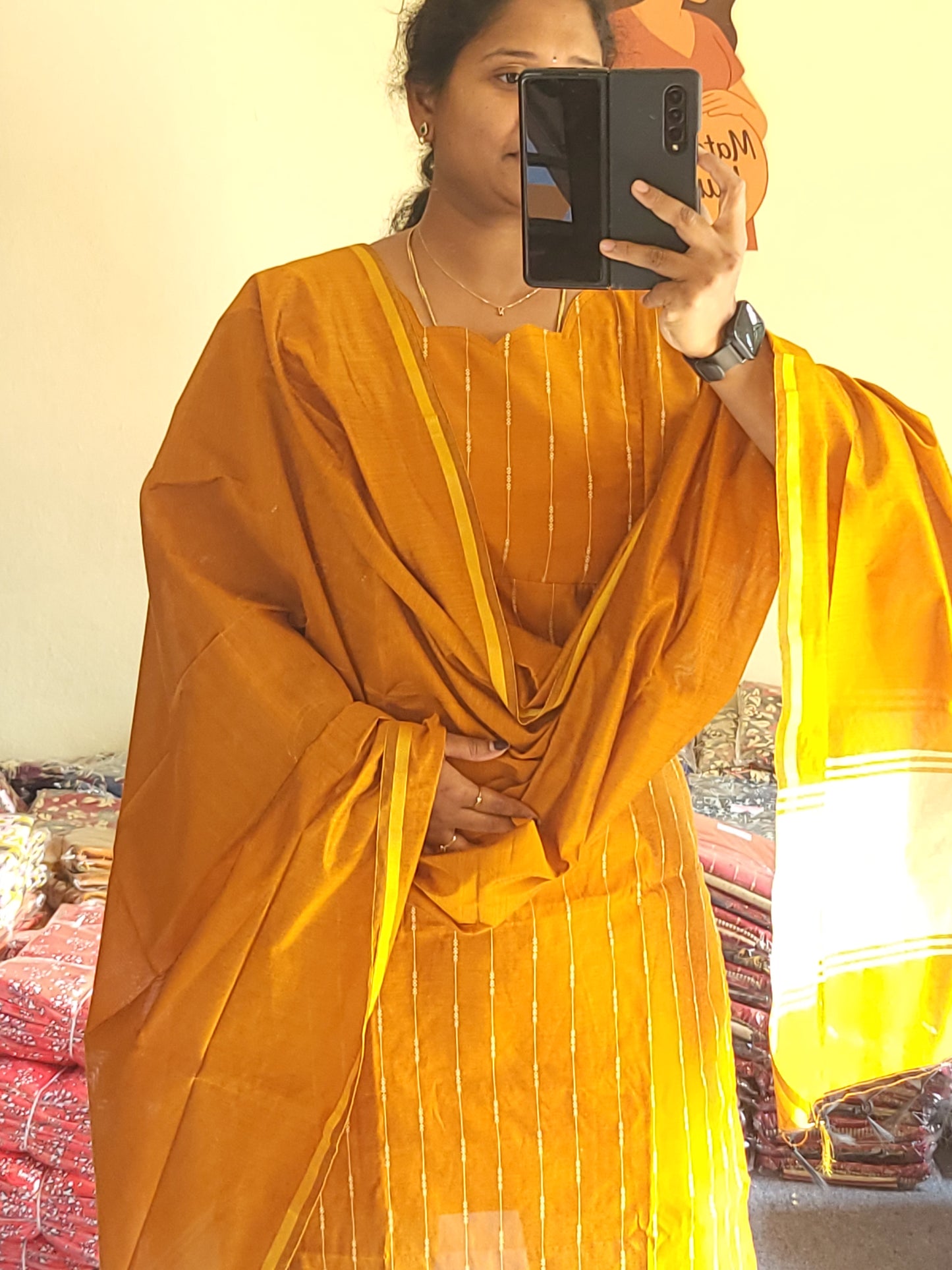 Rawsilk feeding 3pc sets golden yellow