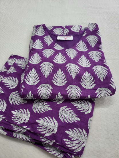 FEEDING CO-ORD SET purple
