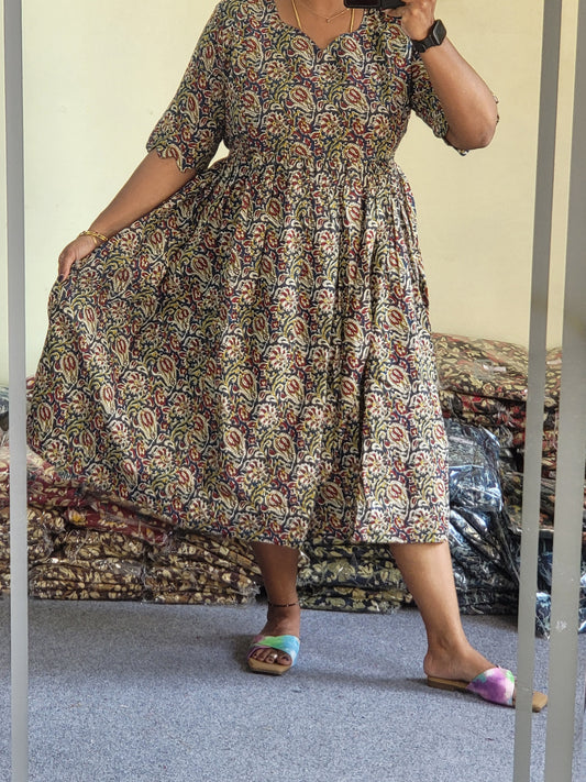Plus size feeding kurtis blu Kalamkaari