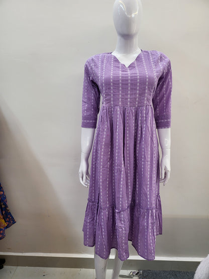 Kathawork 1tire feeding kurtis purple 7