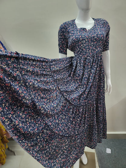 Delta crepe feeding Kurtis blu mixed