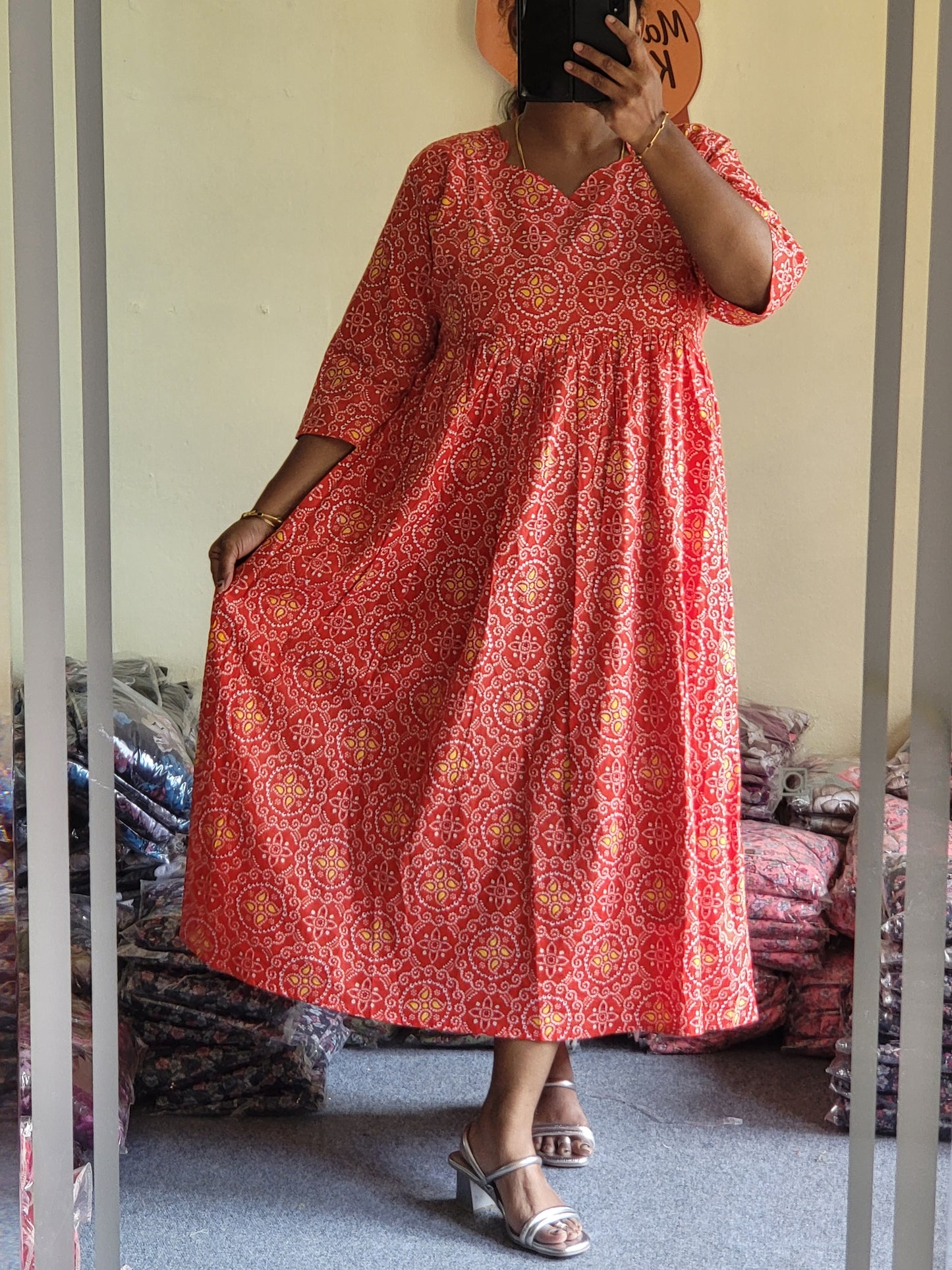 Full lining cotton Anarkali feeding org