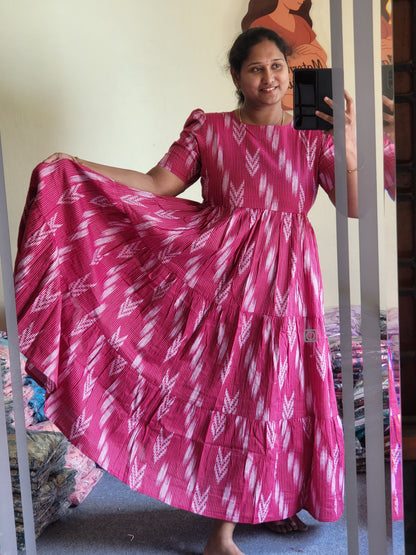 Kathawork feeding kurtis pink ikt
