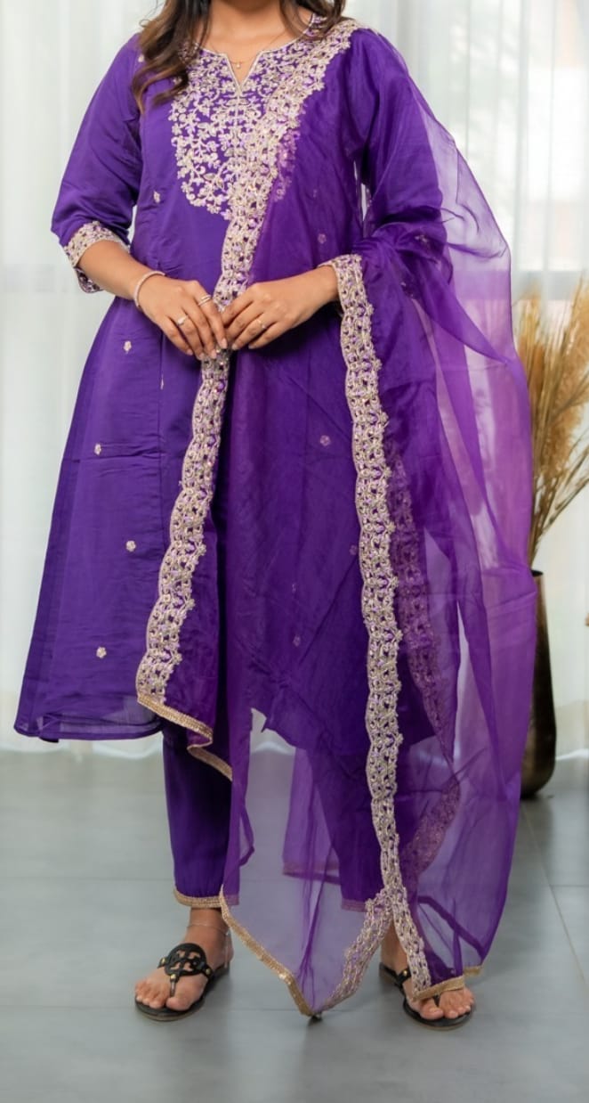 Partywear 3pc sets voilet