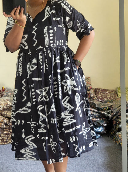 Plus size feeding kurtis black