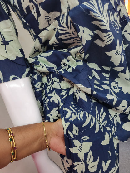 Feeding co-ord sets blue floral