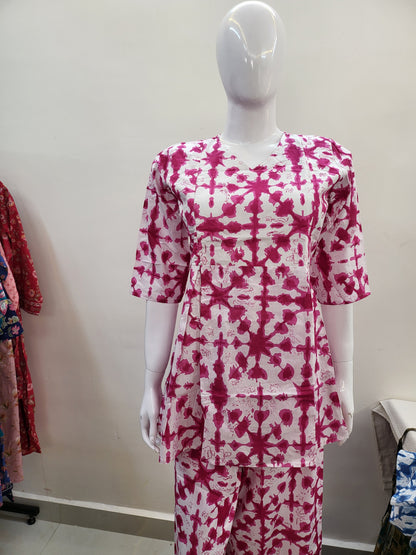 Feeding co-ord sets batik pink