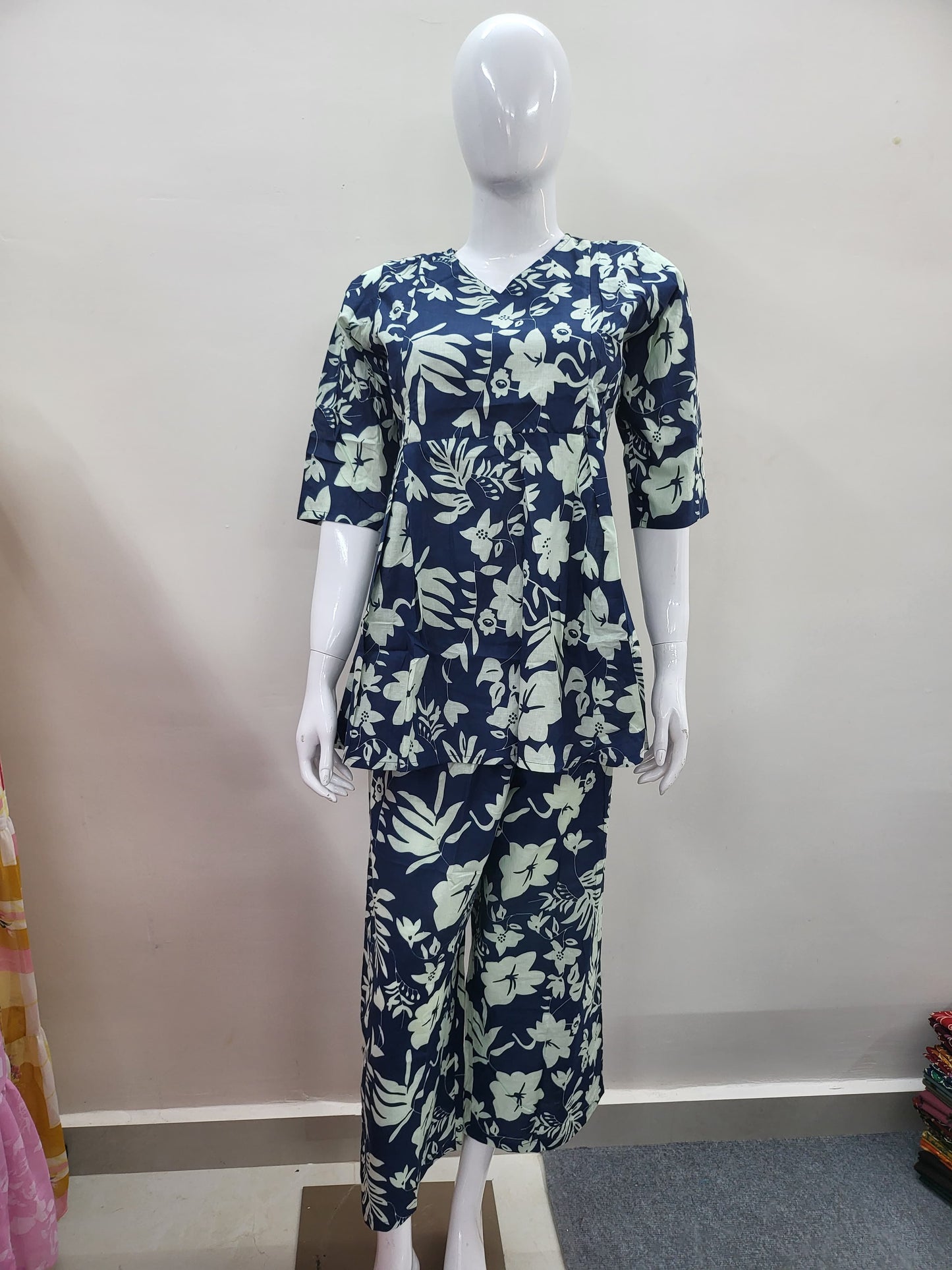 Feeding co-ord sets blue floral