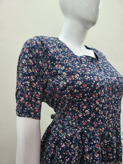 Delta crepe feeding Kurtis blu mixed