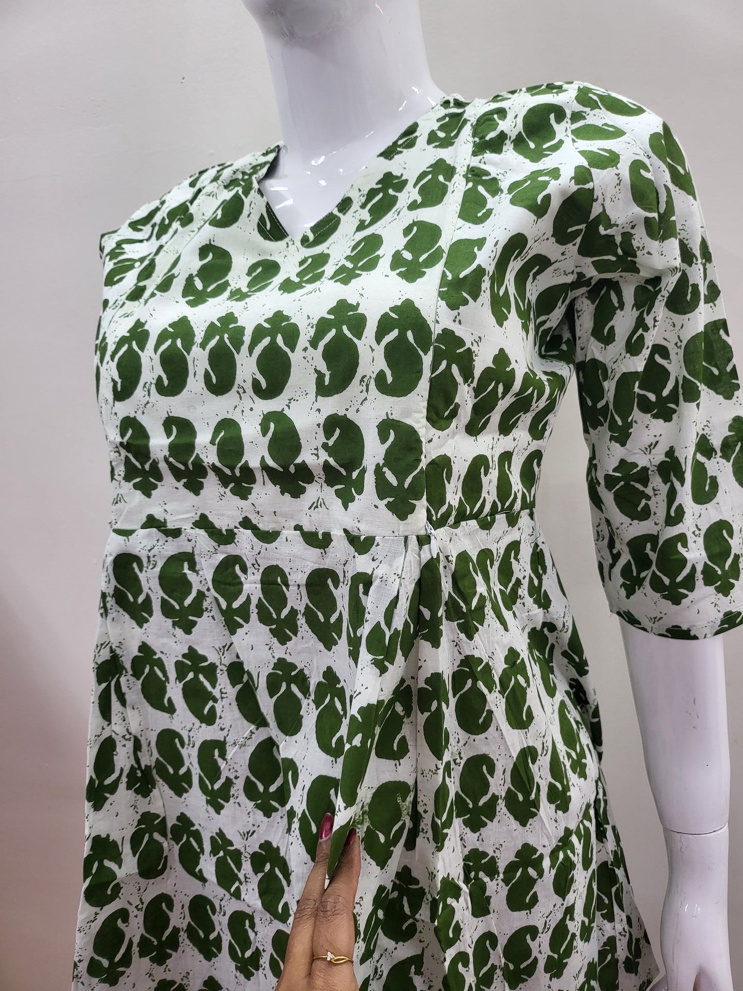 FEEDING CO-ORD SET wht /grn