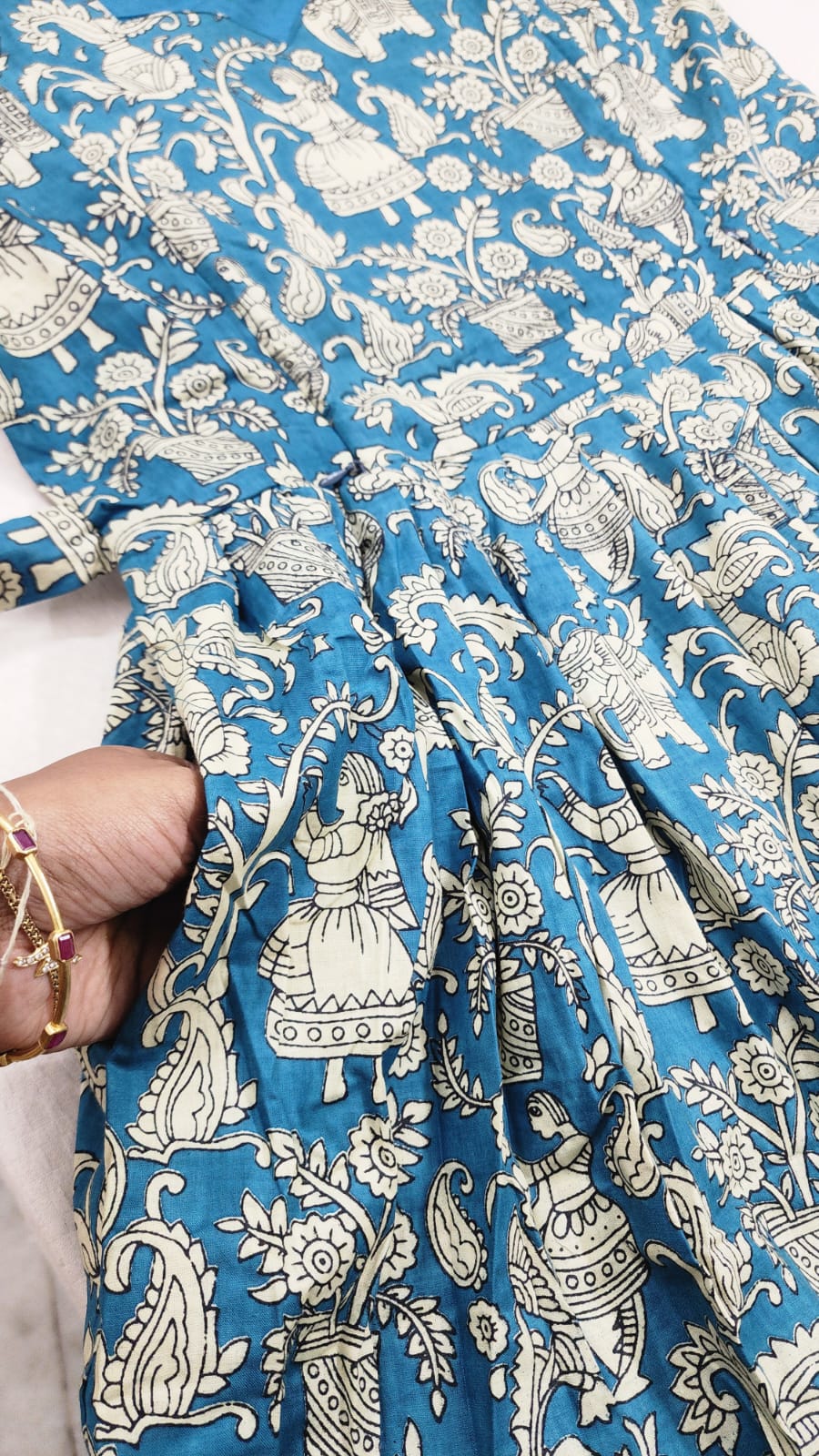 Kalamkaari print feeding kurtis krishna