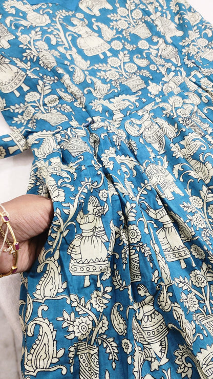Kalamkaari print feeding kurtis krishna