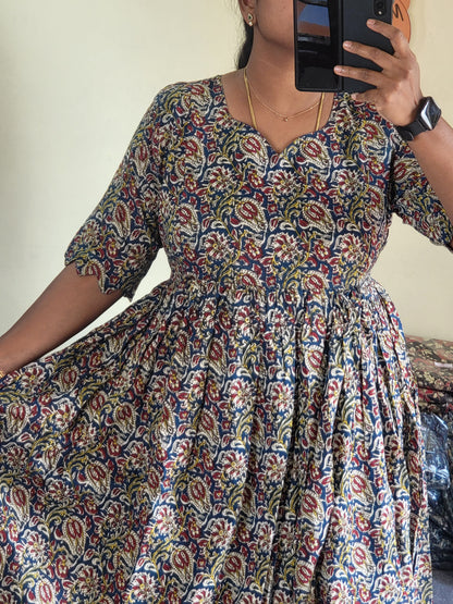 Plus size feeding kurtis blu Kalamkaari