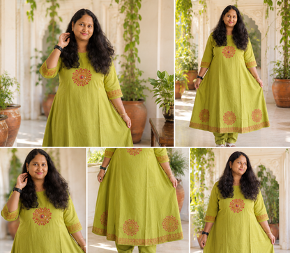 Office wear feeding co-ord sets grn