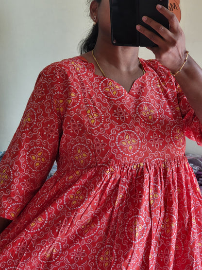 Full lining cotton Anarkali feeding org