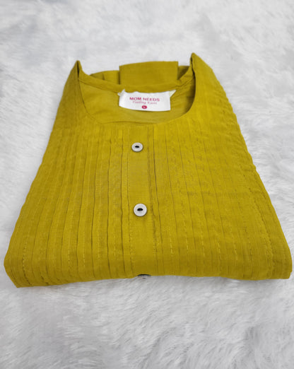 Partywear chanderi silk1pc yellow