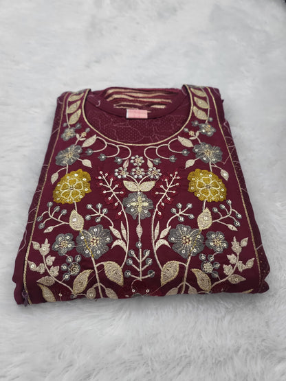 3pc set embroidery mr253