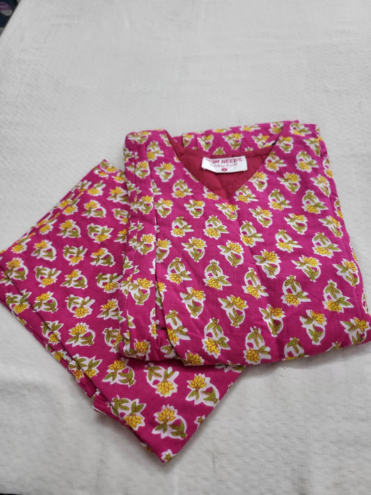 Feeding co-ord sets pink ylw