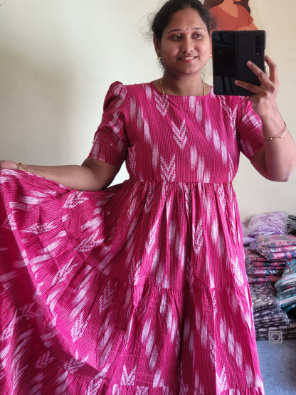 Kathawork feeding kurtis pink ikt