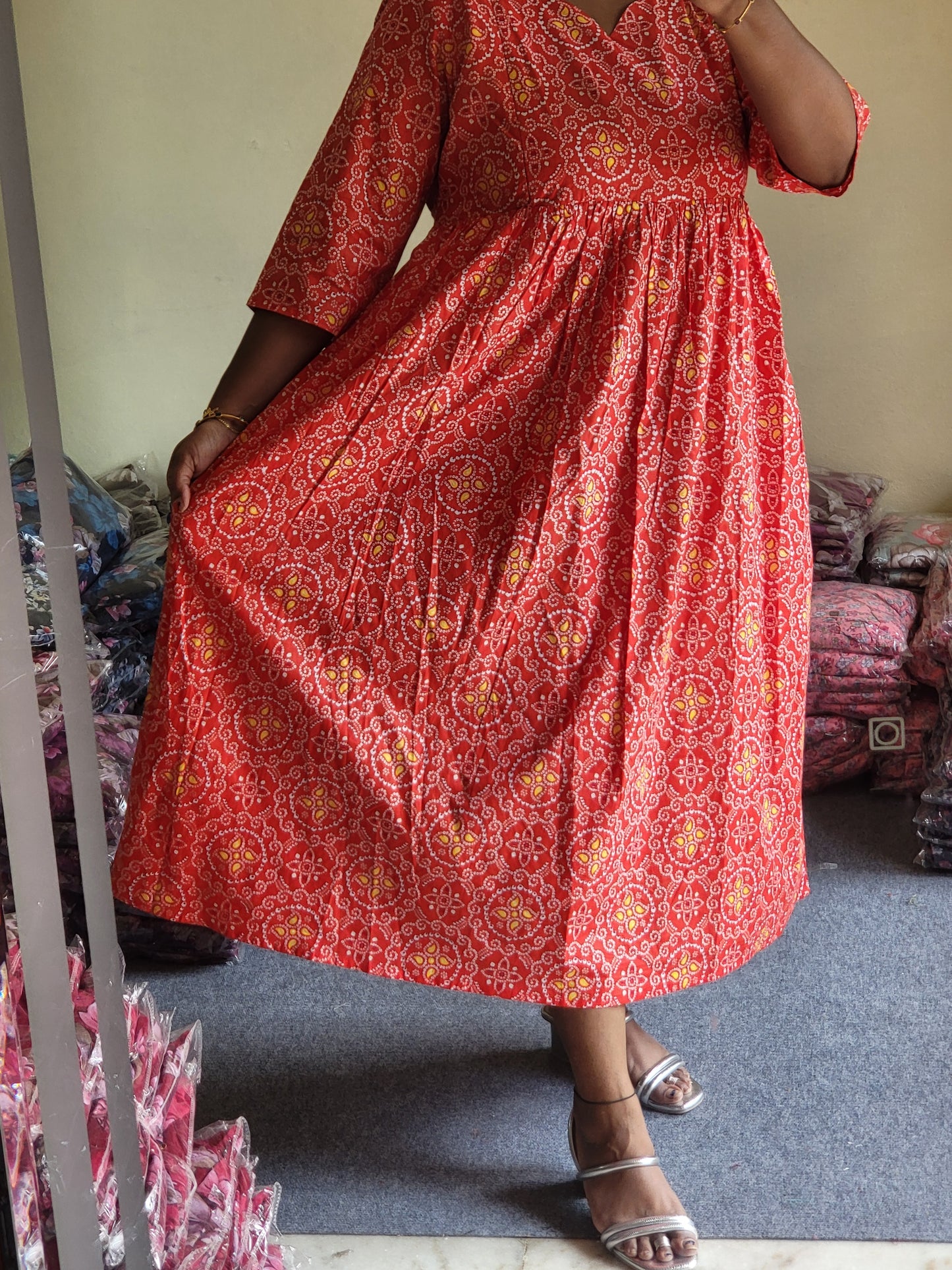 Full lining cotton Anarkali feeding org