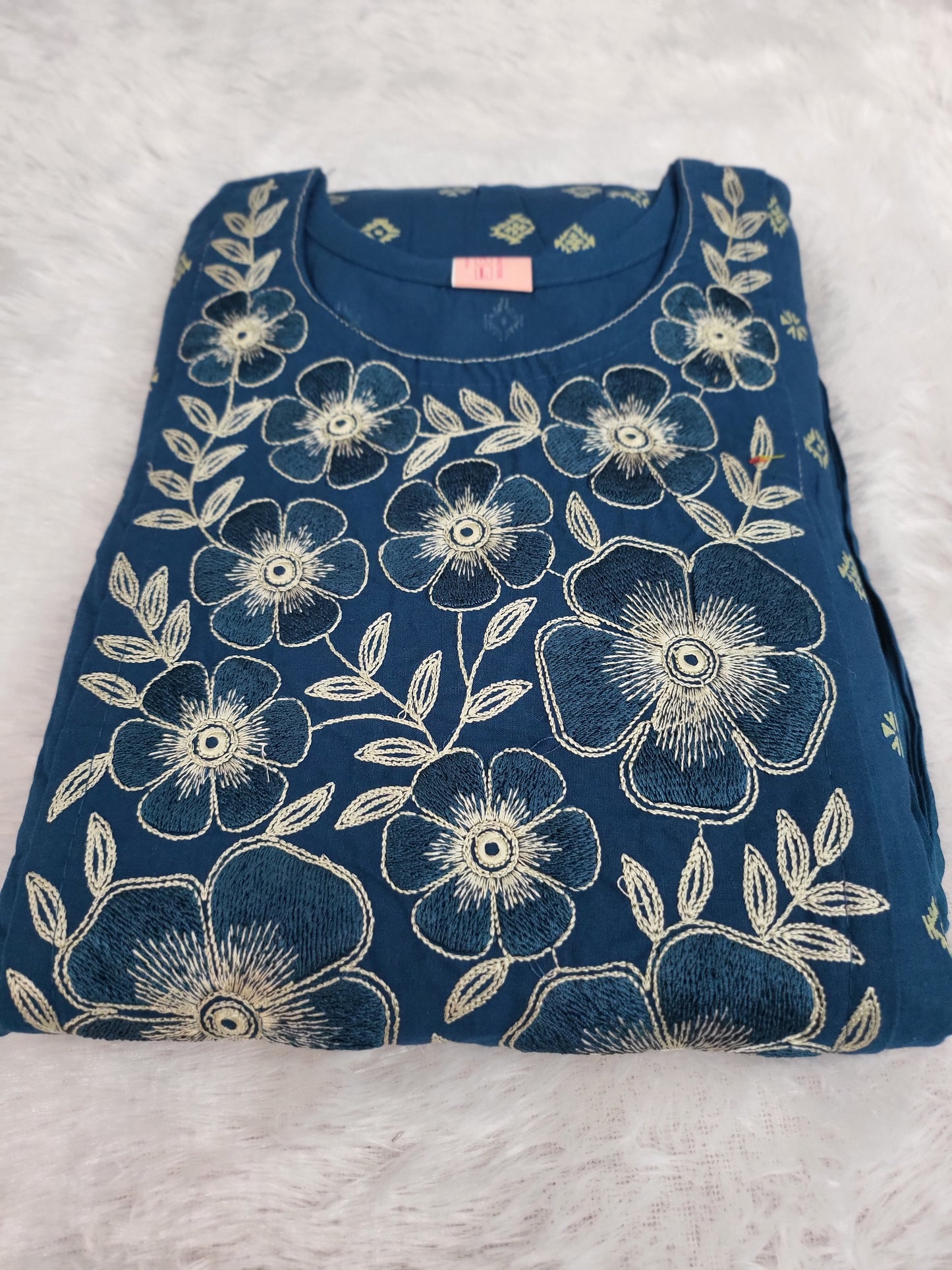3pc set embroidery blu1