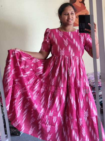 Kathawork feeding kurtis pink ikt