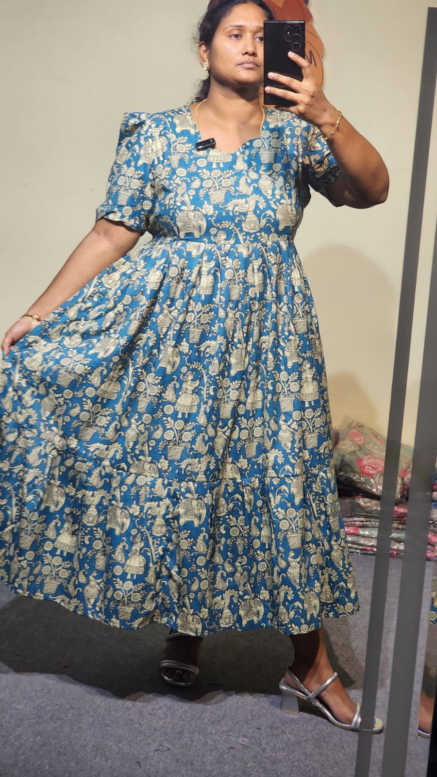 Kalamkaari print feeding kurtis krishna
