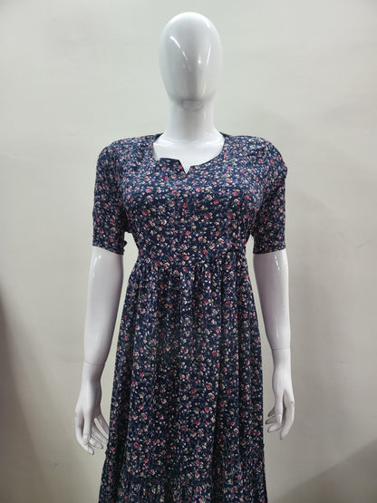 Delta crepe feeding Kurtis blu mixed