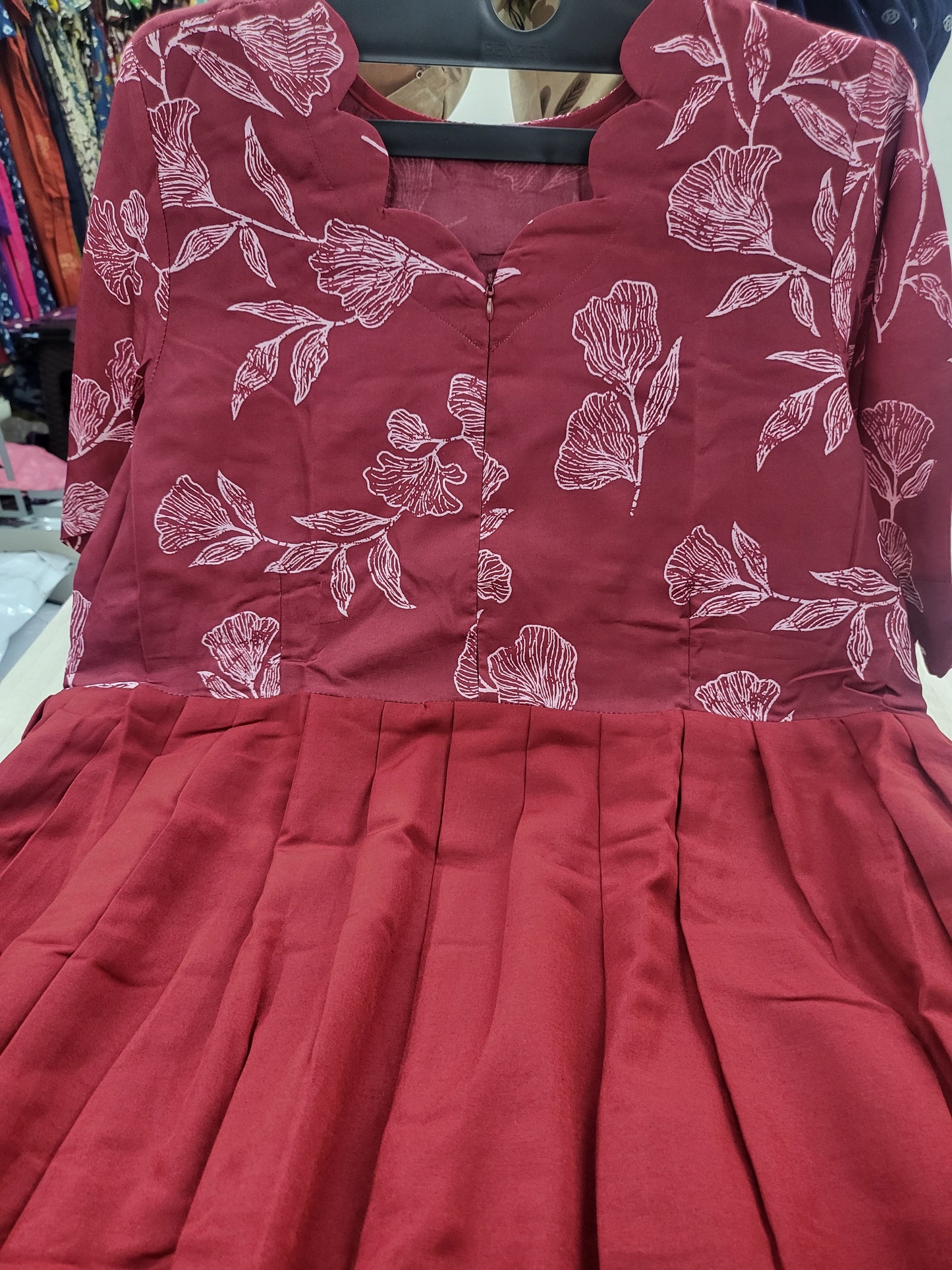 699/- center zip feeding anarkali mr