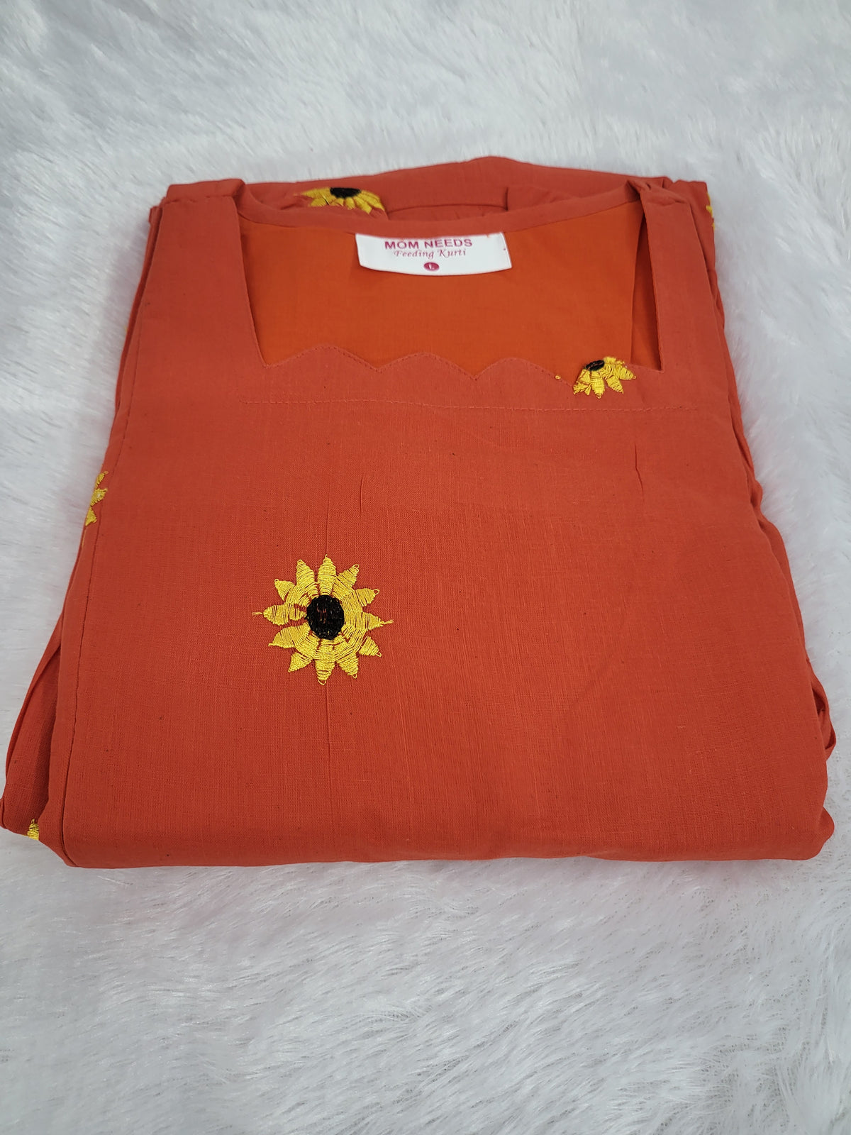 Embroidery frocks orange 05