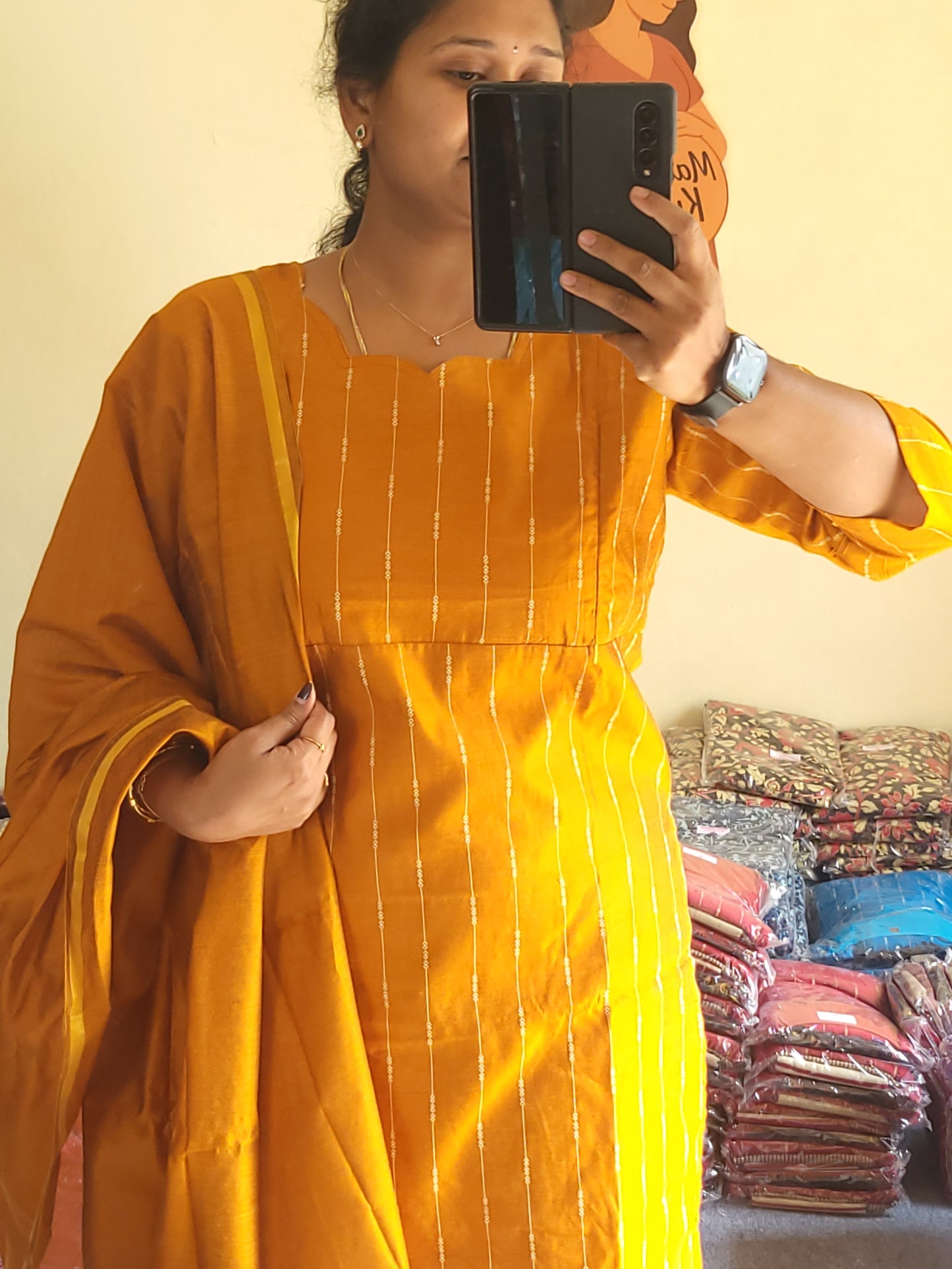 Rawsilk feeding 3pc sets golden yellow