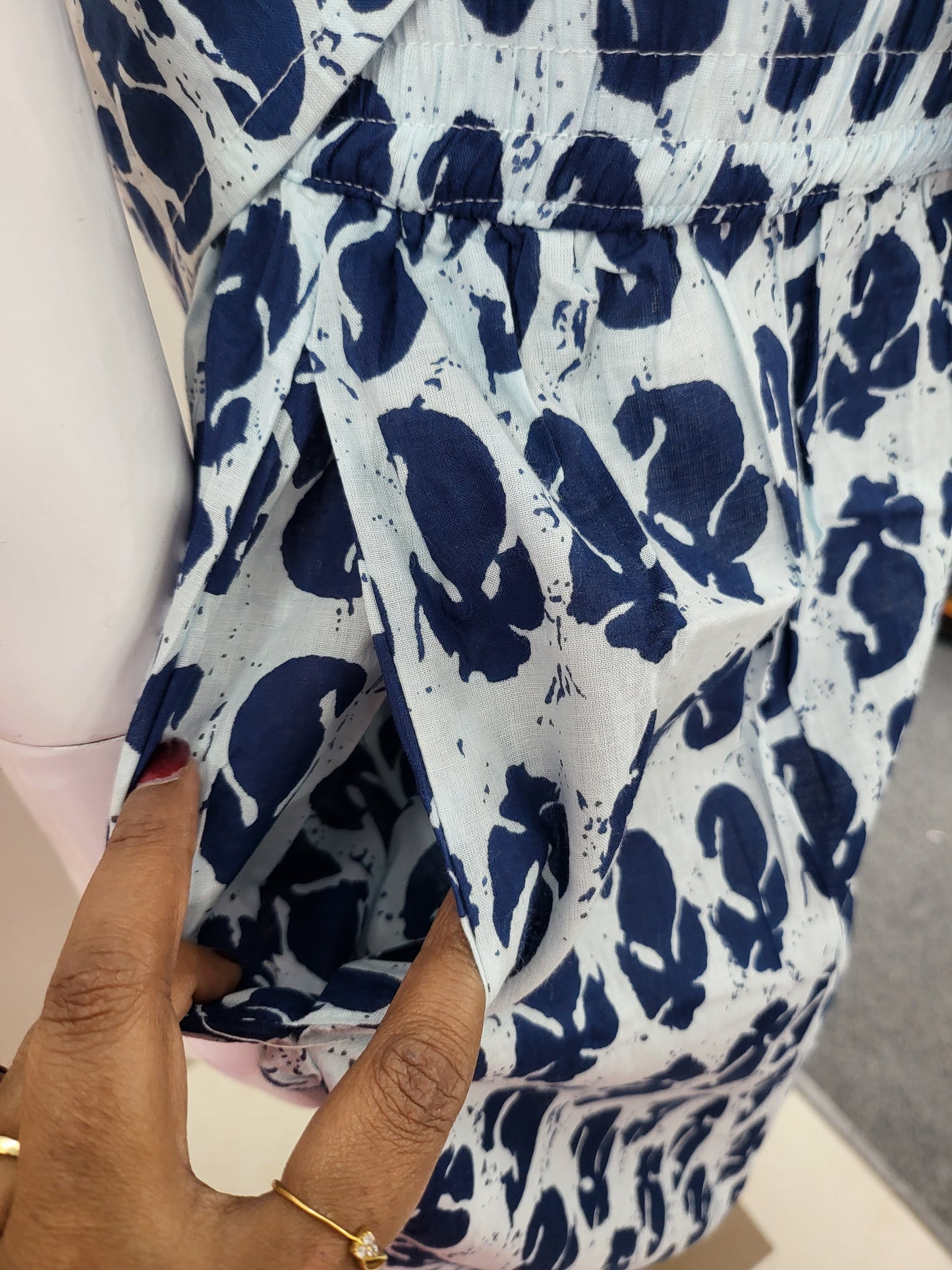 Feeding co ord sets wht/ blu